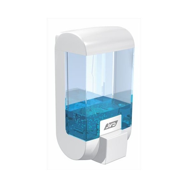JVD Distributeur de savon liquide Crystal à poussoir 800ml - 844102