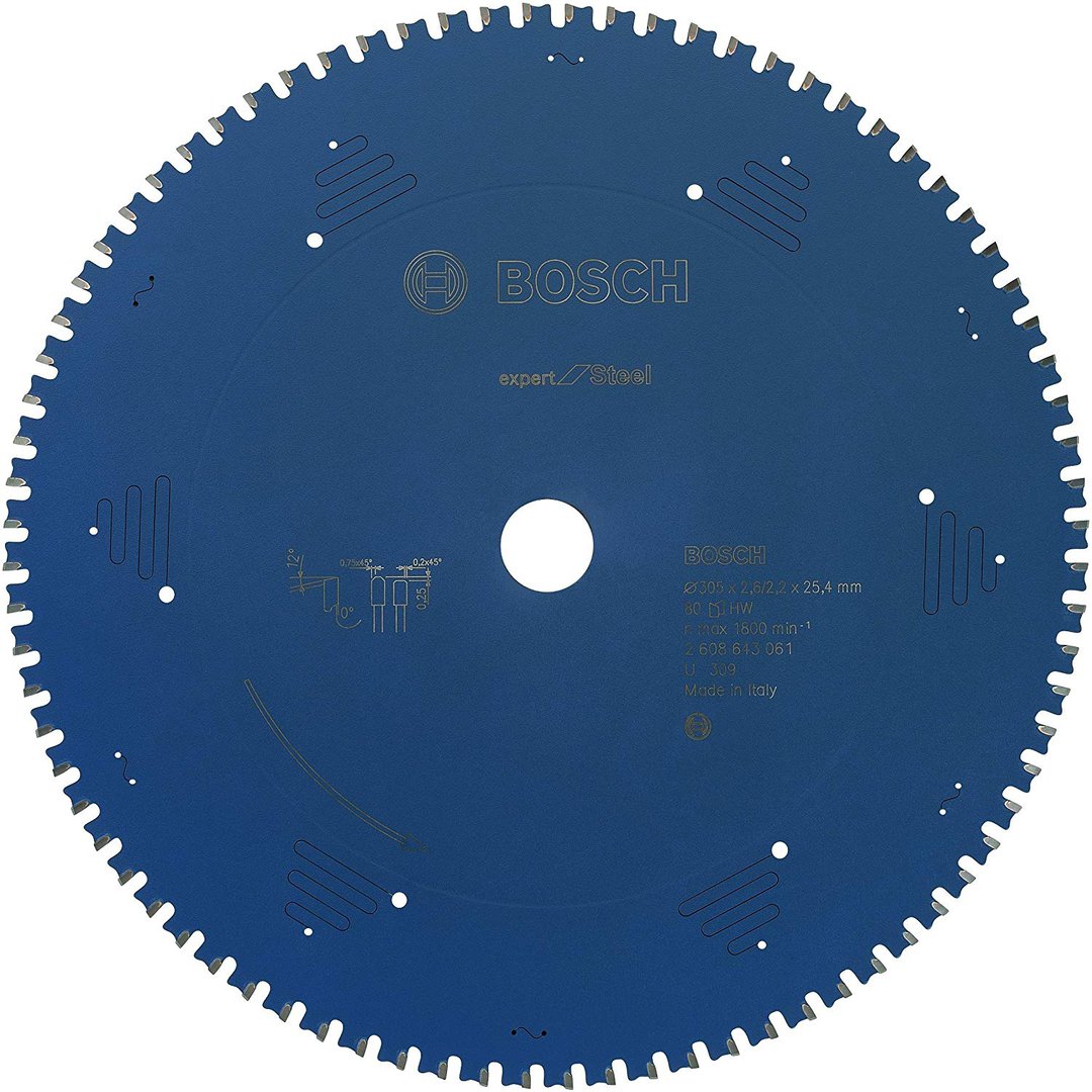 BOSCH Lame de scie circulaire Expert for Steel - 305 x 25,4 x 2,6 mm, 60 dents -2608643060