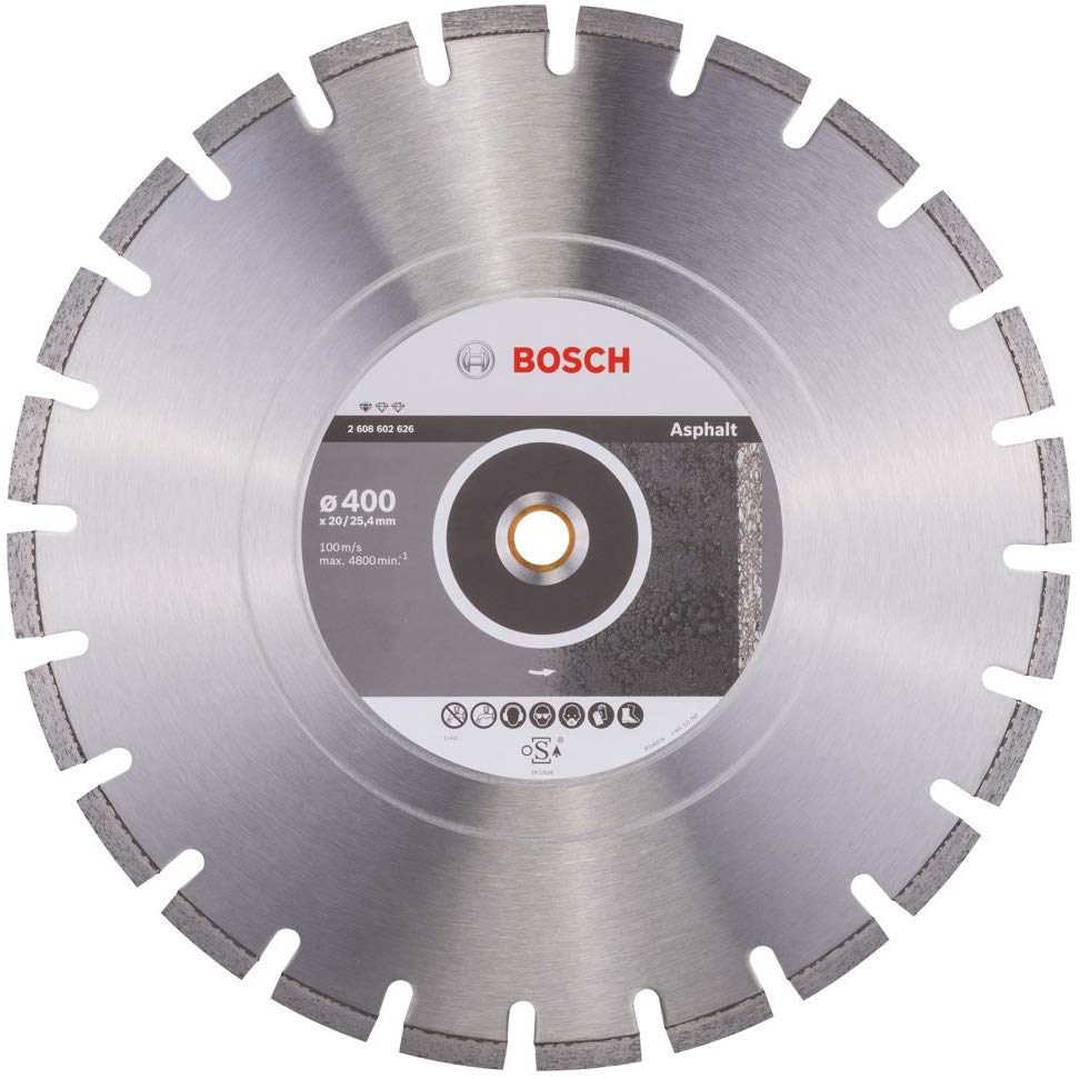 BOSCH Disque à tronçonner diamanté Standard for Asphalt - 400 x 20/25,40 x 3,6 x 10 mm - 2608602626