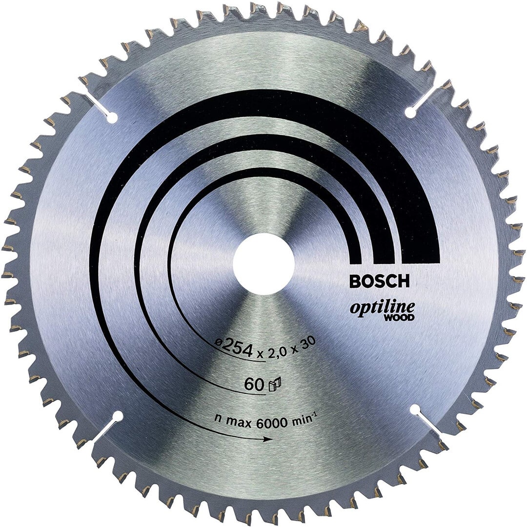 BOSCH Lame de scie circulaire Optiline Wood 12 - 254x30x2,0mm, 60 dents -2608640921