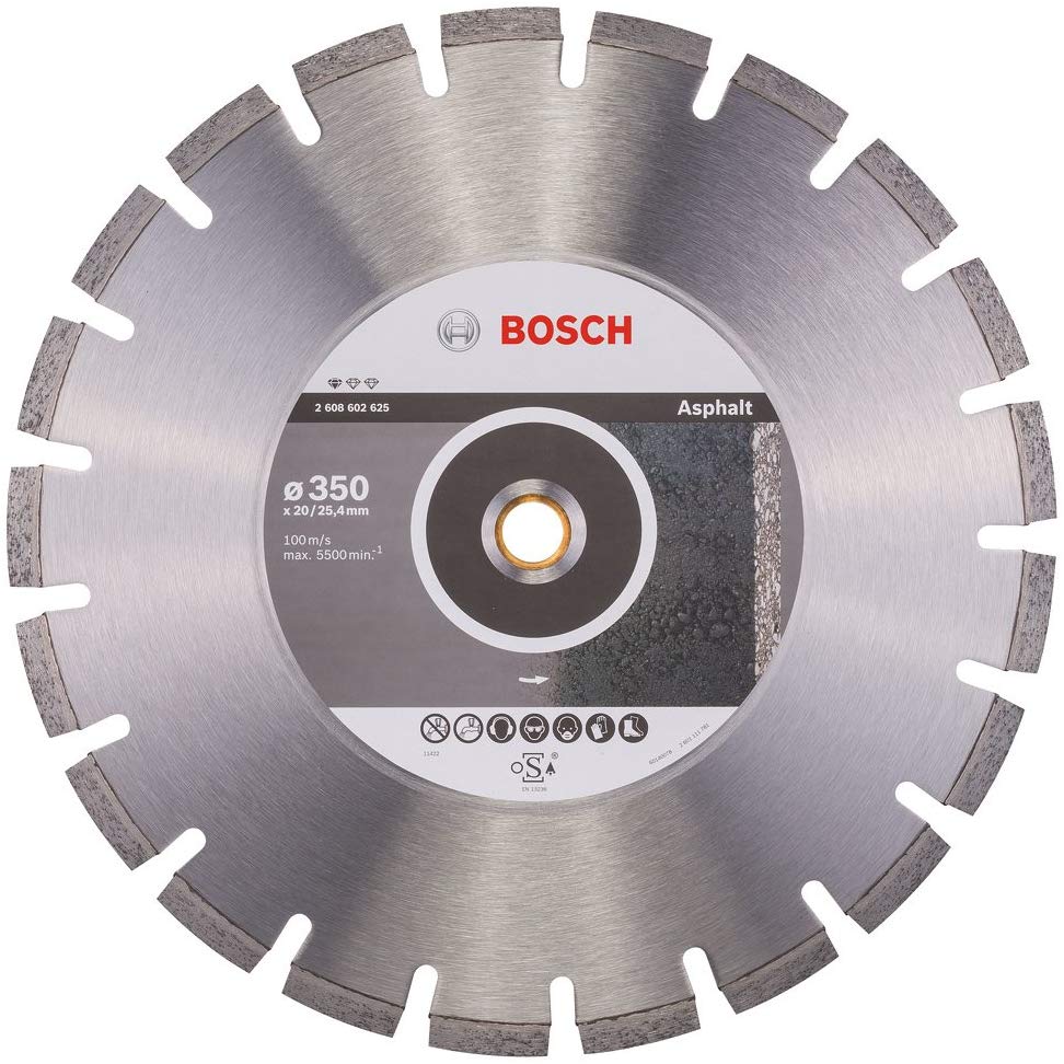 BOSCH Disque à tronçonner diamanté Standard for Asphalt - 350 x 20/25,40 x 3,2 x 10 mm - 2608602625