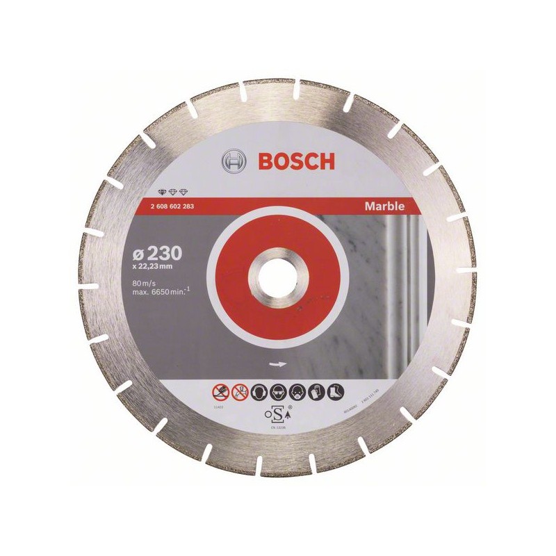 BOSCH Disque à tronçonner diamanté Standard for Marble - 230 x 22,23 x 2,8 x 3 mm - 2608602283