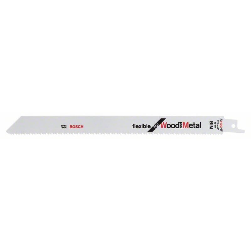 BOSCH Lame de scie sabre S 1122 HF - Flexible for Wood and Metal - 2608656034 - Boite de 100 pcs
