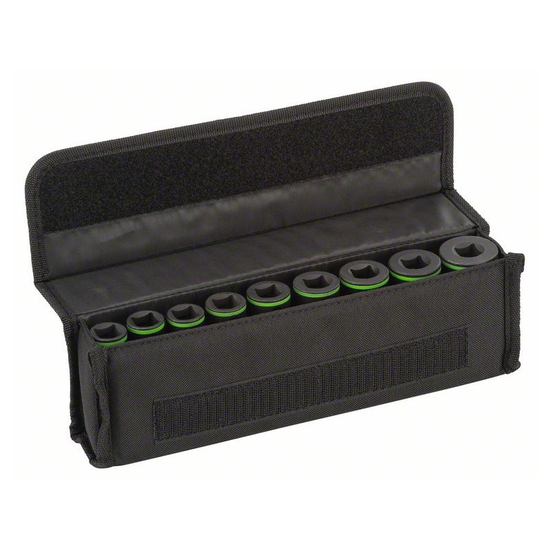 BOSCH  Douilles adaptables, set de 9 pièces - 77 mm; 10, 11, 13, 17, 19, 21, 22, 24, 27 mm - 2608551101