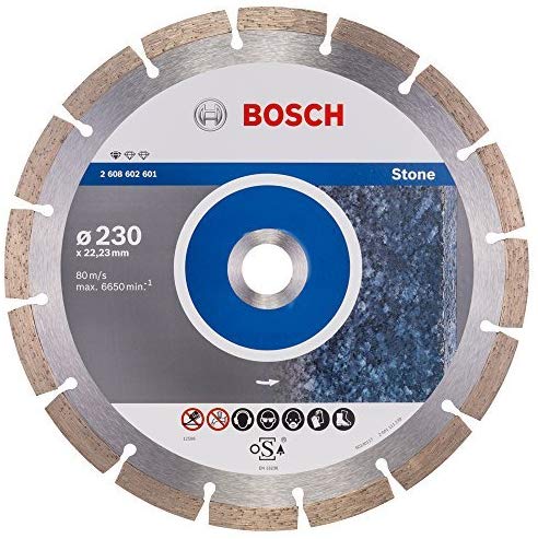 BOSCH Disque à tronçonner diamanté Standard for Stone - 230 x 22,23 x 2,3 x 10 mm - 2608602601