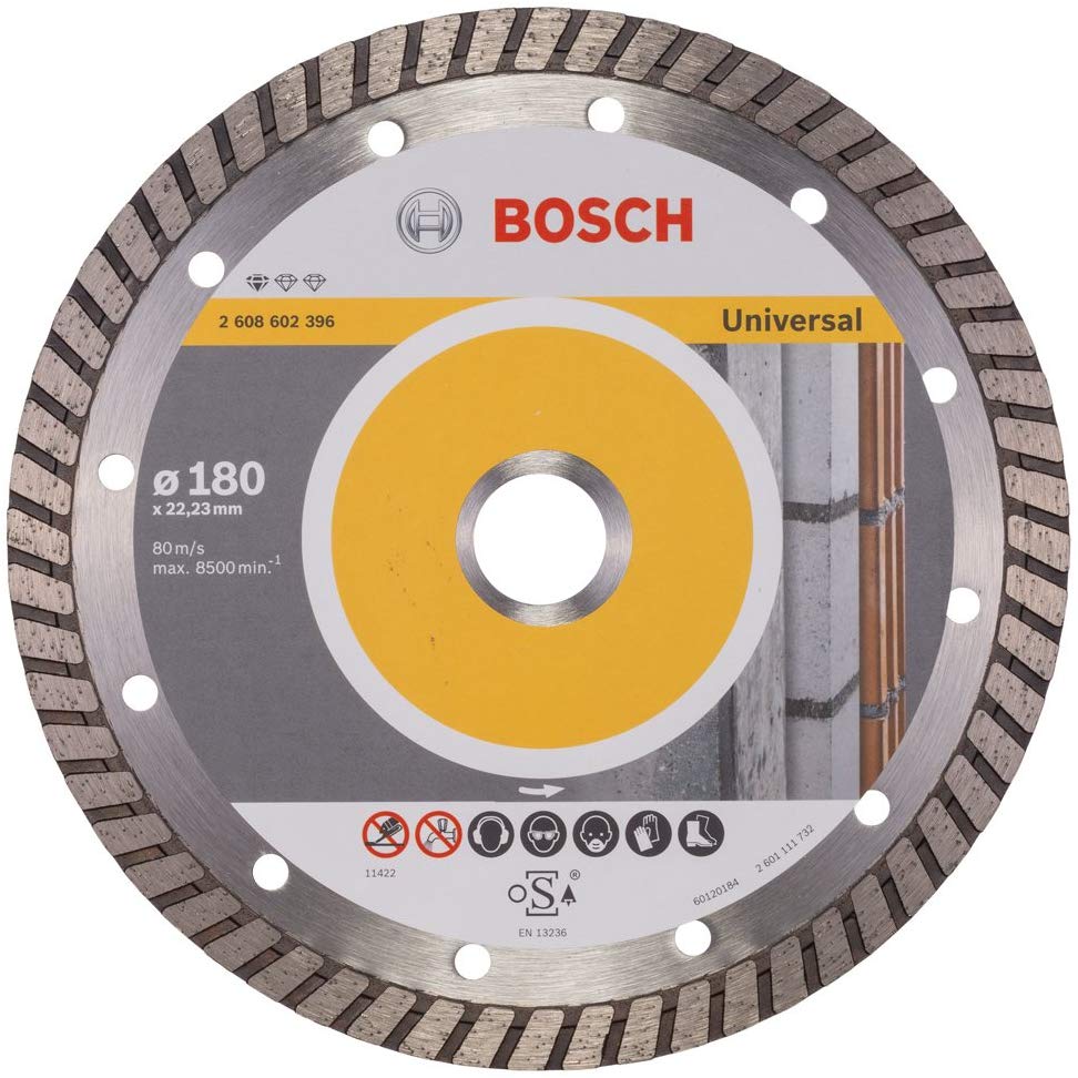 BOSCH Disque à tronçonner diamanté Standard for Universal Turbo - 180 x 22,23 x 2,5 x 10 mm - 2608602396