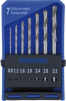 DREMEL SET DE 7MÈCHES 0, 8-3, 2 MM - 7 PIÈCES - 2615062832