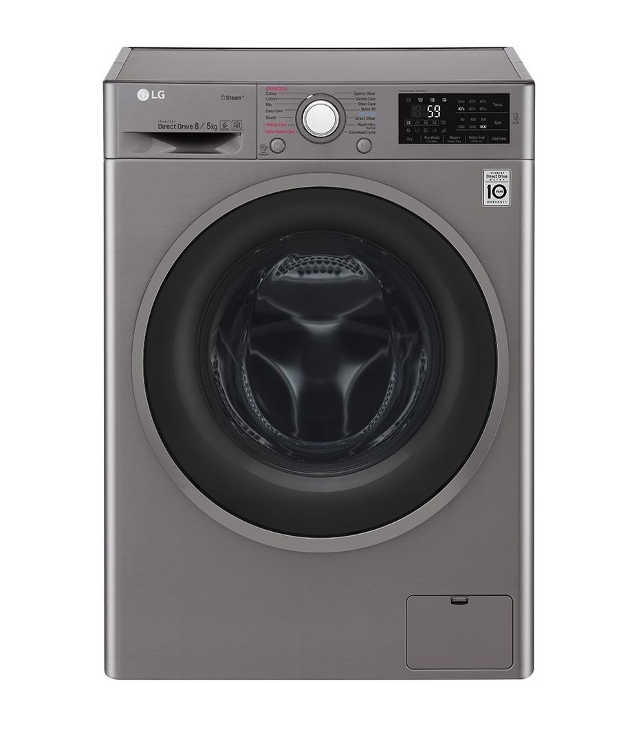 LG LAVE LINGE 8KG L / 5KG S | MOTEUR DIRECT DRIVE | 6 MOTION DD - F4J6TMP8S