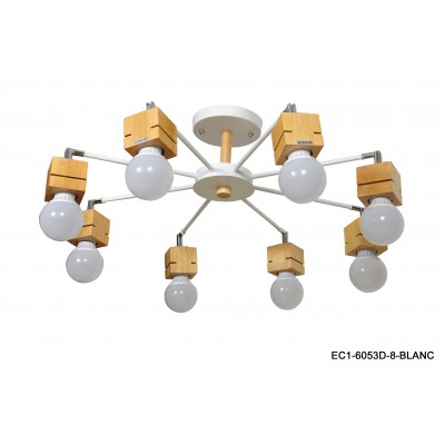 MY LED ?  PLAFONNIER VIKO 8 LAMPES EN BLANC