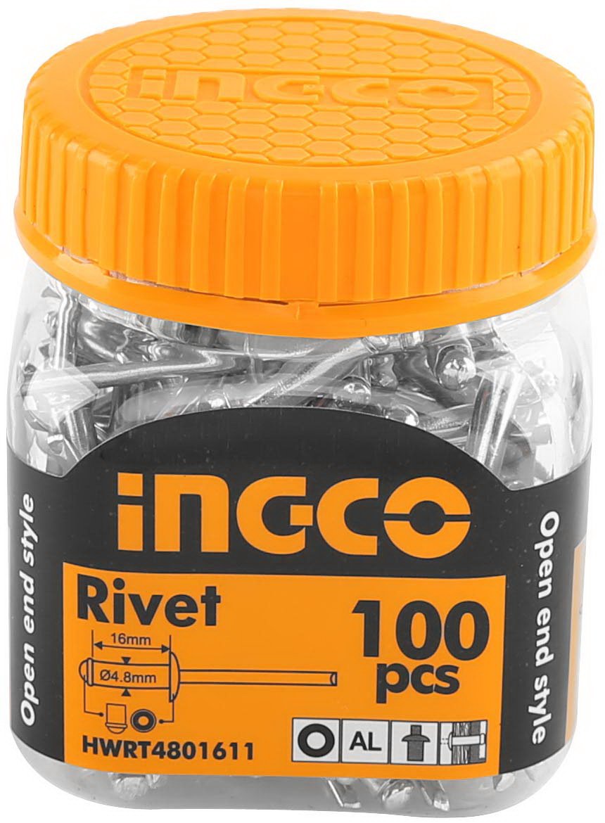 INGCO RIVET 4.8X16MM BOÎTE DE 100 PIÈCES - HWRT4801611