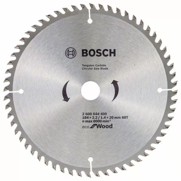 BOSCH Lame de scie circulaire 254x3.0/2.0x30 60T Eco for Wood -2608644407