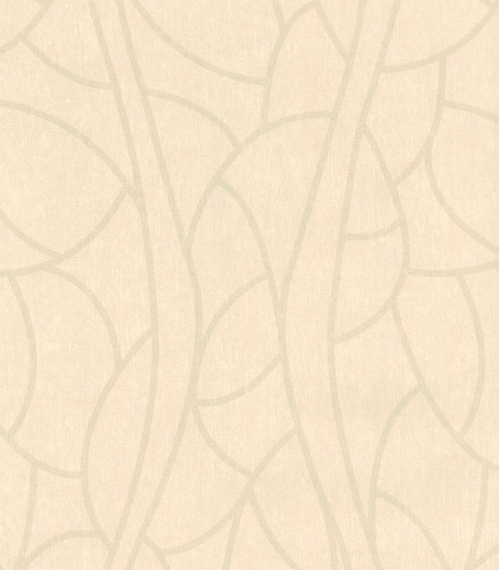 Papier Peint PRIMADECO - Spirographe Beige-Tabac 10m * 0.50m