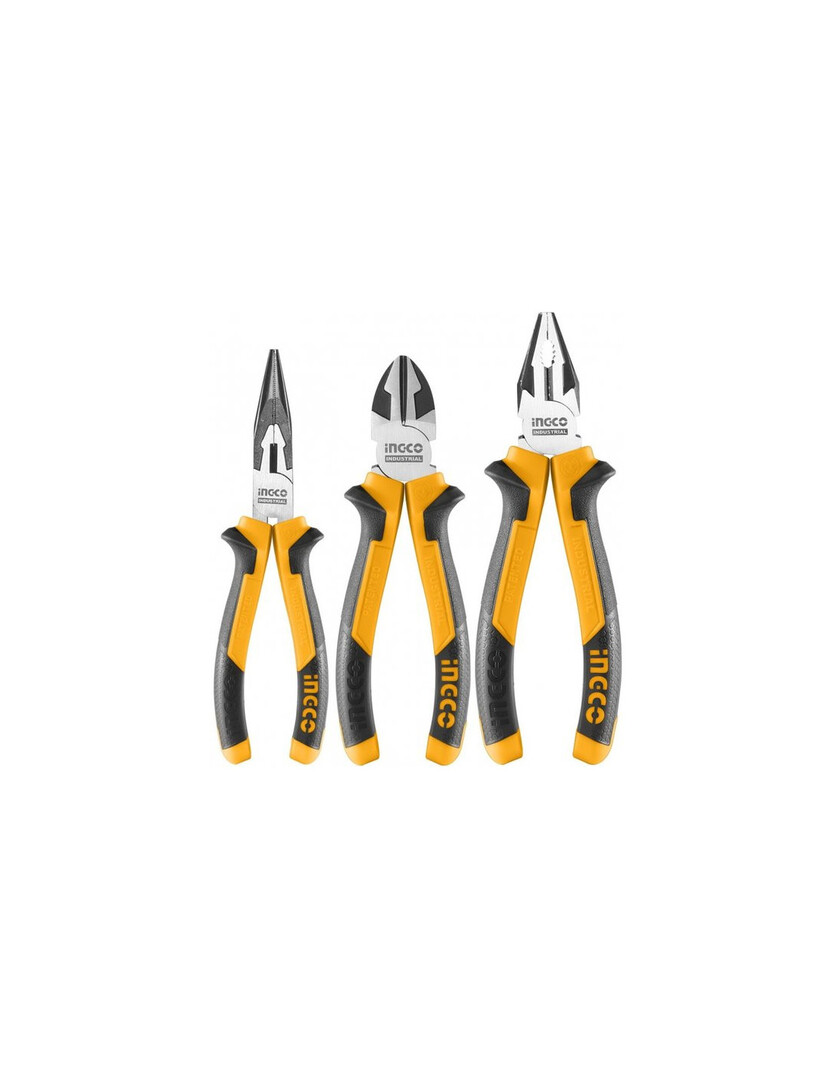 INGCO SET DE 3 PINCES UNIVERSELLE +DIAGONALE +BEC LONG - HKPS28318