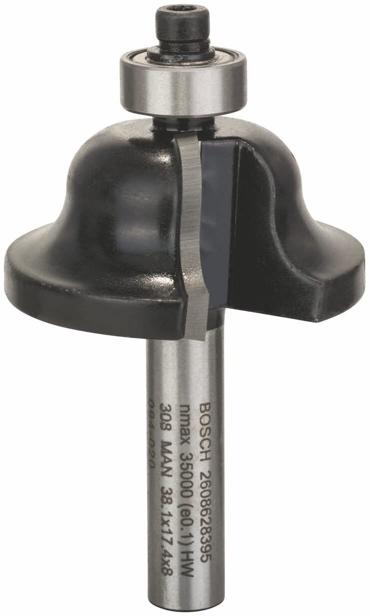 BOSCH  Fraise à profiler B - 8 mm, R1 6,3 mm, B 12,7 mm, L 17 mm, G 61 mm - 2608628395