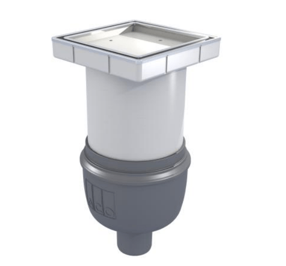 ACO Siphon ACO EASYFLOW 150x150mm PP GE50 S/VDN50 avec couverture à carreler - 304222