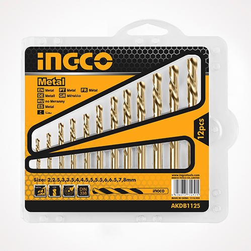 INGCO Set de 12 Forets à métaux HSS - AKDB1125