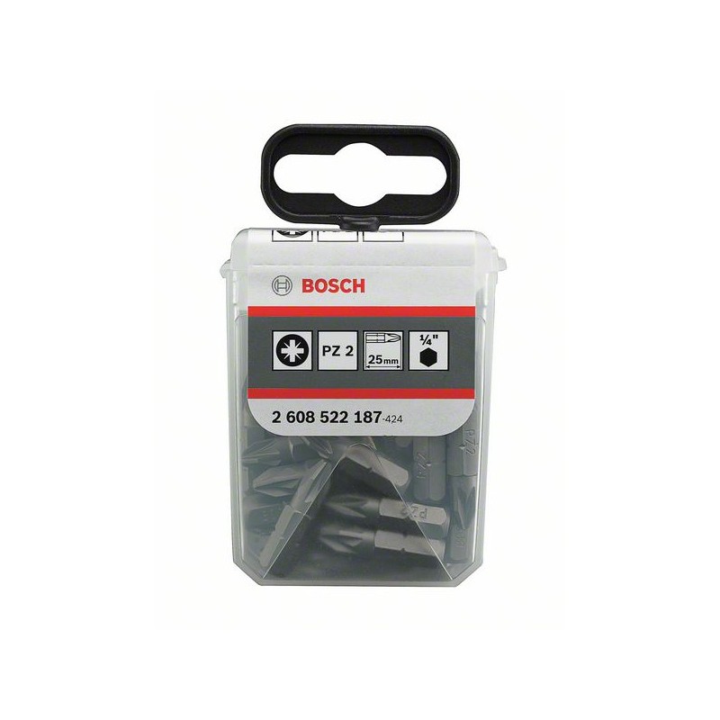 BOSCH Embout de vissage qualité extra-dure - PZ 2, 25 mm - 25pcs -2608522187