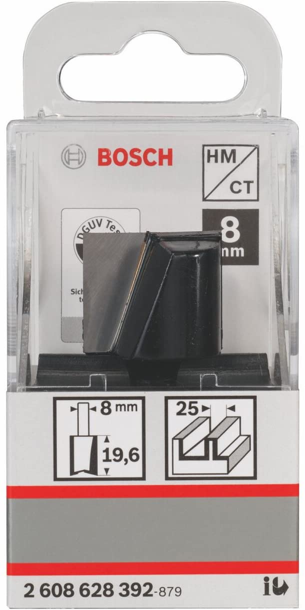 BOSCH  Fraises à rainurer droit - 8 mm, D1 25 mm, L 20 mm, G 51 mm - 2608628392