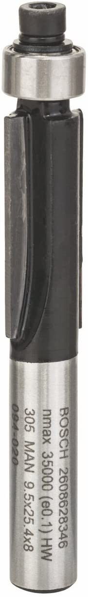 BOSCH  Fraises à araser - 8 mm, D1 9,5 mm, L 25,4 mm, G 68 mm - 2608628346
