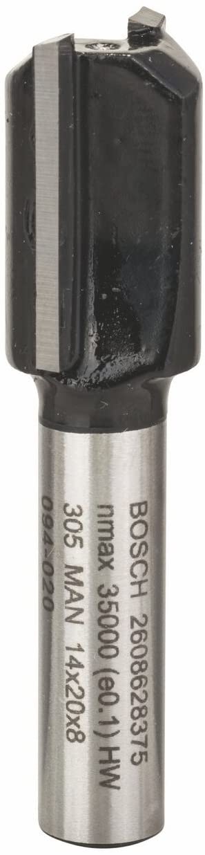 BOSCH  Fraises à rainurer droit - 8 mm, D1 14 mm, L 20 mm, G 51 mm - 2608628375
