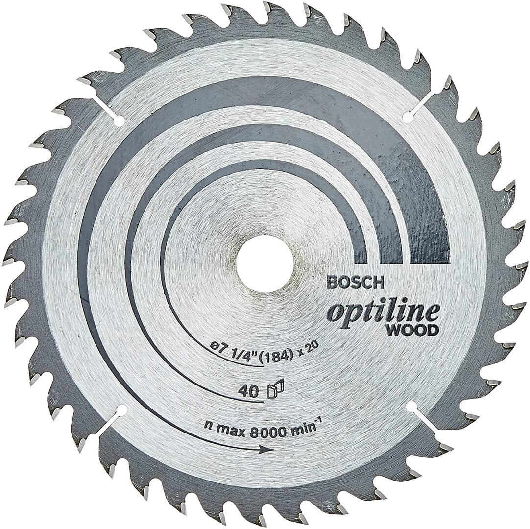 BOSCH Lame de scie circulaire Optiline Wood -184x20x2.5mm, 40 dents -2608640853