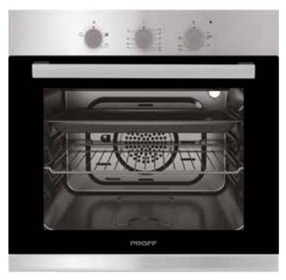PROFF Four électrique encastrable noir 60cm en inox 5 Programmes - F603