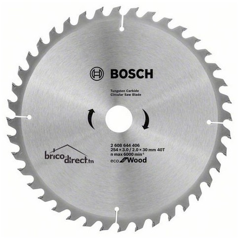 BOSCH Lame de scie circulaire 254x3.0/2.0x30 40T Eco for Wood -2608644406