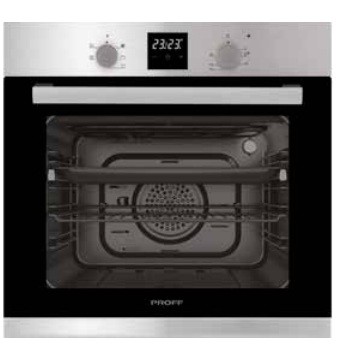 PROFF Four électrique encastrable noir 60cm en inox 5 Programmes Eco clean - 6413NERIM