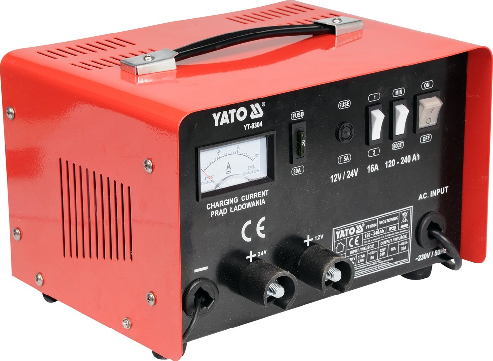 YATO CHARGEUR DE BATTERIE 12/24V - 16A - YT-8304