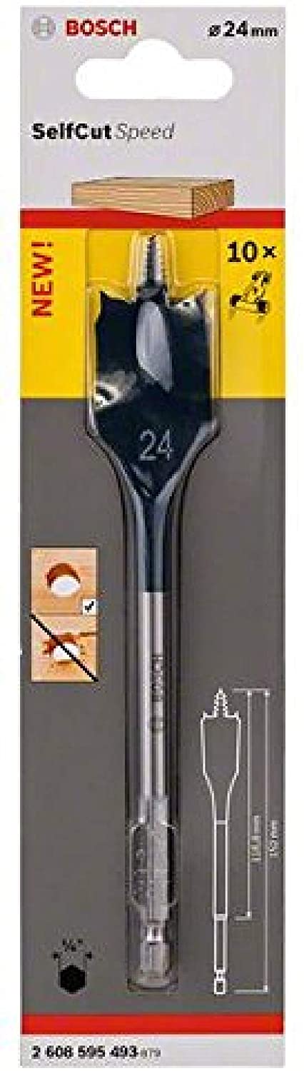 BOSCH  Mèche plate Self Cut Speed, six pans - 24 x 152 mm - 2608595493