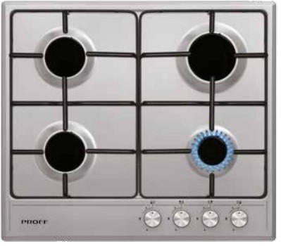 PROFF Plaque de cuisson gaz encastrable 60cm en inox - H6400 VGRM