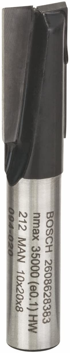 BOSCH  Fraises à rainurer droit - 8 mm, D1 10 mm, L 20 mm, G 51 mm - 2608628383