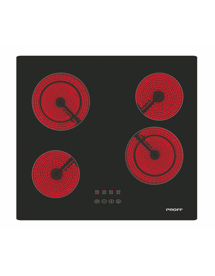 PROFF Plaque de cuisson vitrocéramique 60cm à 4 feux - P617