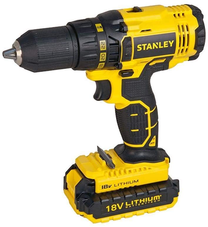 STANLEY Perceuse lithium-Ion  18V , 2 Batteries, Boite de rangement - SCD20s2K-B5