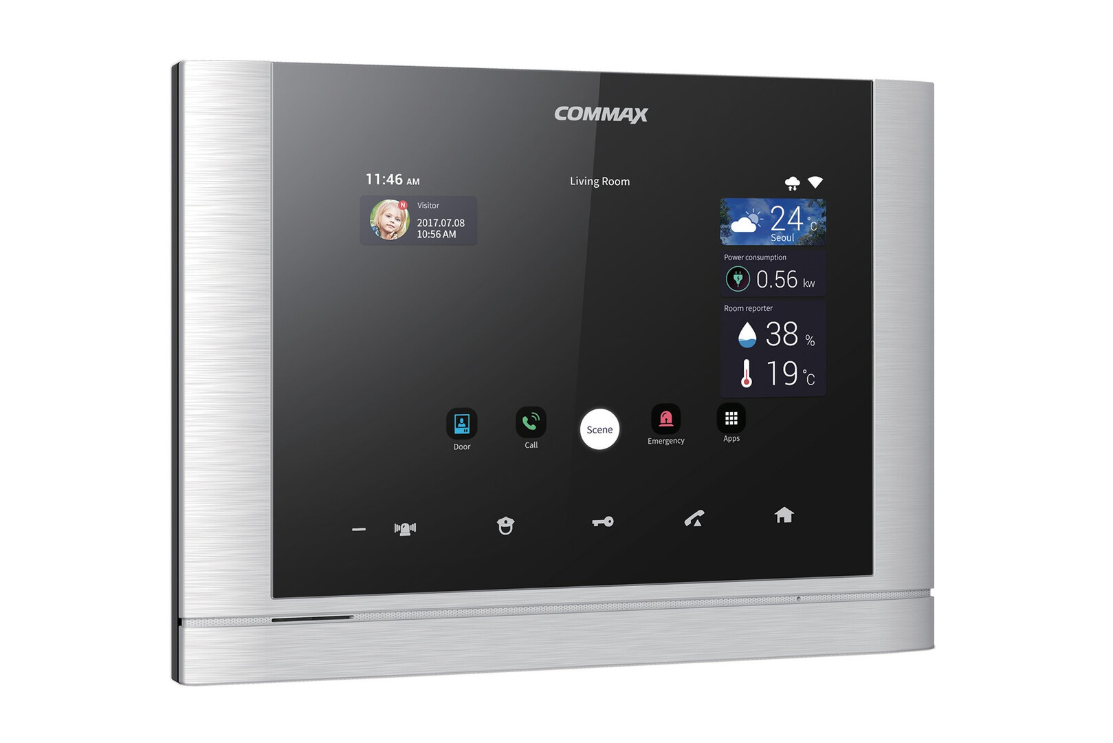 COMMAX MONITEUR AVEC COMBINÉ SILVER 7 POUCES - CMV-70MX