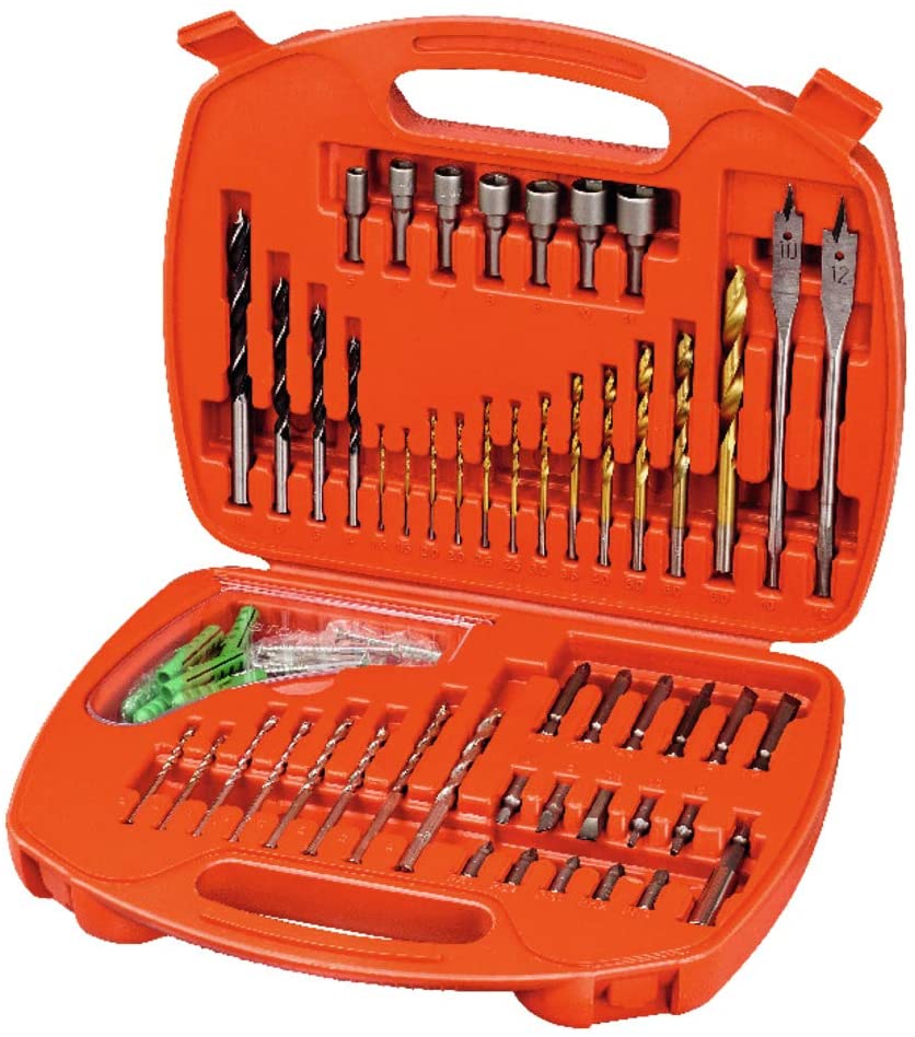 BLACK+DECKER Set de 50 pièces incluant Forets/Embouts/Chevilles - A7066-XJ