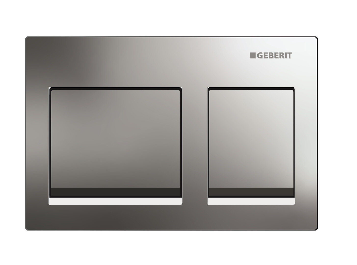 Plaque de chasse d'eau double bouton chromée pour Geberit Sigma01 pour réservoir 115.770, plaque d'actionneur de chasse d'eau Ual-Flush double bouton (doré mat