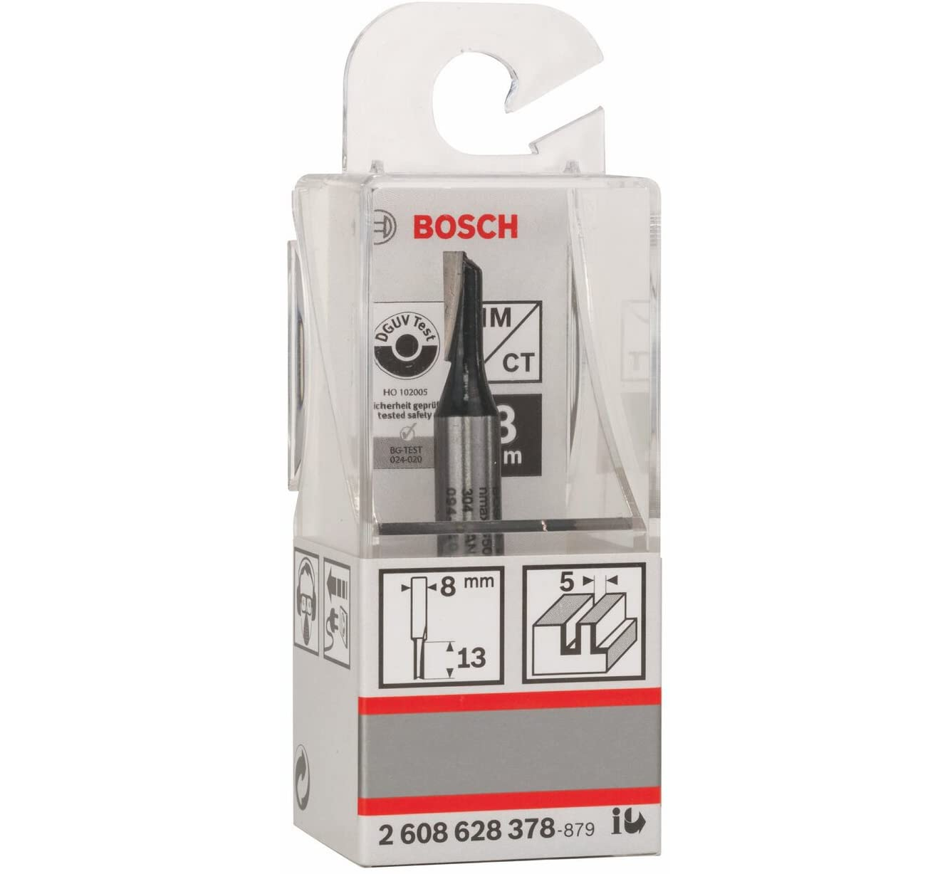 Bosch Fraise à rainurer droit en V 6 mm, D1 12,7 mm, L 12,7 mm, G 45 mm, 90  deg