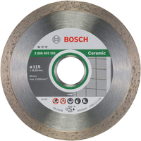 BOSCH  Disque à tronçonner diamanté Standard for Ceramic - 115 x 22,23 x 1,6 x 7 mm - 2608602201