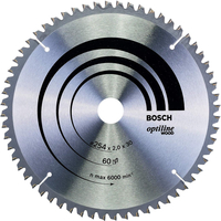 BOSCH Lame de scie circulaire Optiline Wood 12 - 254x30x2,0mm, 60 dents  -2608640921