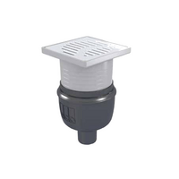 ACO Siphon ACO EASYFLOW 100x100mm PP GE50 S/VDN50 avec couverture Sphère - 302934