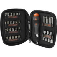 BLACK+DECKER KIT TOURNEVIS À CLIQUET AVEC ACC 56 PCS  - A7104-XJ