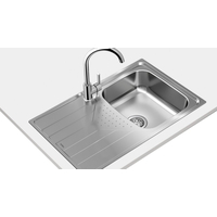 TEKA UNIVERSE  Évier à encastrer réversible en acier inoxydable avec finition microtexturée en 45 cm - 115110025