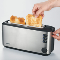 SEVERIN Grille-Pain Automatique 1 000 W Inox Noir - AT 2515