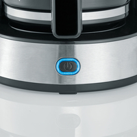 SEVERIN Cafetiere; verseuse en verre avec échelle d'eau jusqu'à 10 KA 4825tasses acier inoxydable brossé noir - KA 4825