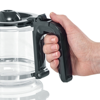 SEVERIN Cafetiere; verseuse en verre avec échelle d'eau jusqu'à 10 KA 4825tasses acier inoxydable brossé noir - KA 4825