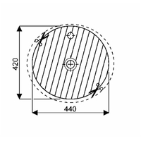 GEBERIT VARIFORM Oval Vasque à emboiter Blanc 50 x 45 cm - 500.712.01.2