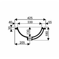 GEBERIT VARIFORM Rond Vasque à encaster par le dessous Blanc 42 x 42 cm - 500.746.01.2