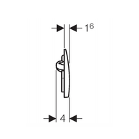 GEBERIT Plaque de commande WC ALPHA 10 BLANC - 115.040.11.1