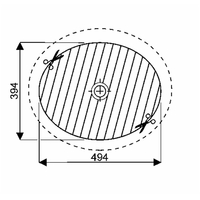 GEBERIT VARIFORM Oval Vasque à encaster par le dessous Blanc 58 x 49 cm - 500.754.01.2